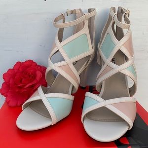 Rialto baby pink and blue heels